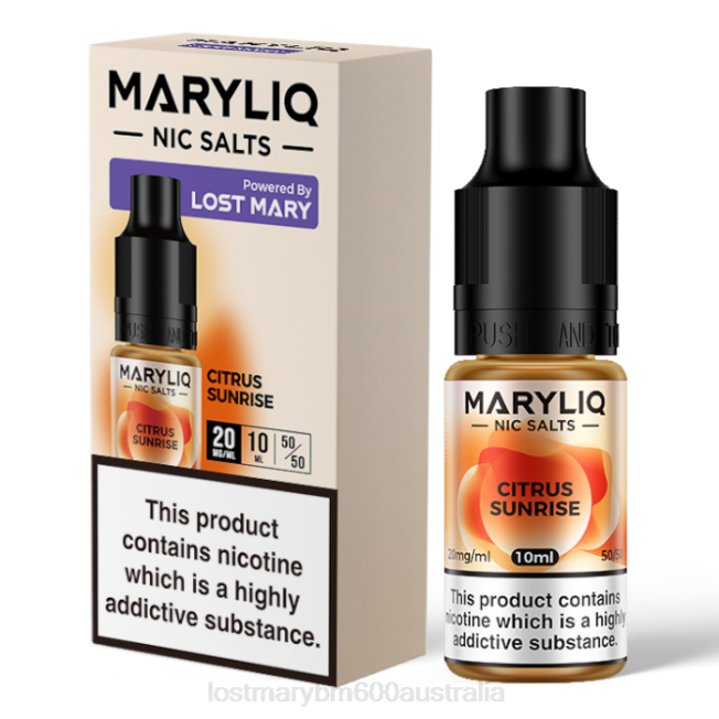 Lost Mary Wholesale L64B210 LOST MARY MARYLIQ Nic Salts - 10ml Citrus