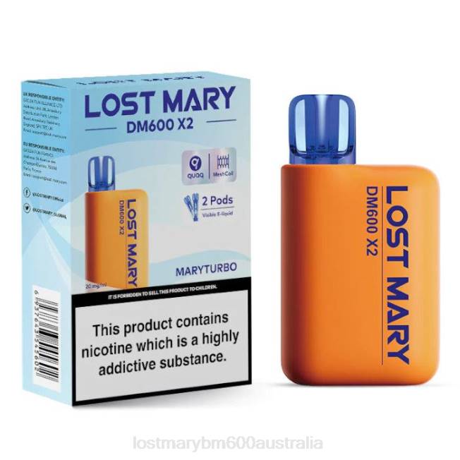 Lost Mary Flavours L64B195 LOST MARY DM600 X2 Disposable Vape Maryturbo