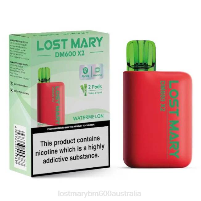 Lost Mary Wholesale L64B200 LOST MARY DM600 X2 Disposable Vape Watermelon