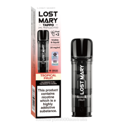 Lost Mary Bm600 Australia L64B182 LOST MARY Tappo Prefilled Pods - 20mg - 2PK Tropical Fruit
