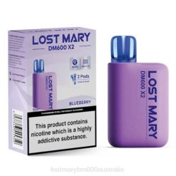 Lost Mary Flavours New L64B189 LOST MARY DM600 X2 Disposable Vape Blueberry