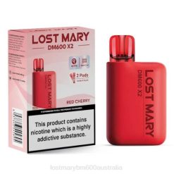 Lost Mary Flavours Ranked L64B198 LOST MARY DM600 X2 Disposable Vape Red Cherry