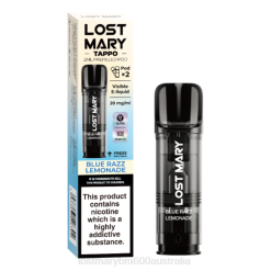 Lost Mary Vape Australia L64B181 LOST MARY Tappo Prefilled Pods - 20mg - 2PK Blue Razz Lemonade