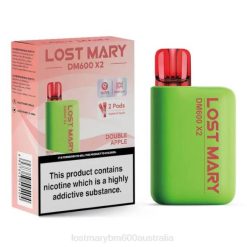 Lost Mary Vape Australia L64B191 LOST MARY DM600 X2 Disposable Vape Double Apple