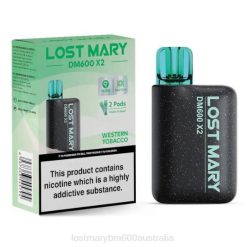 Lost Mary Vape Australia L64B201 LOST MARY DM600 X2 Disposable Vape Western Tobacco