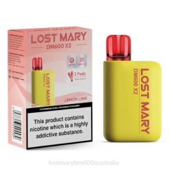 Lost Mary Vape Near Me L64B194 LOST MARY DM600 X2 Disposable Vape Lemon Lime