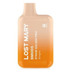 Lost Mary Wholesale L64B170 LOST MARY BM600S 20mg Disposable Vape Straw Golden Pina